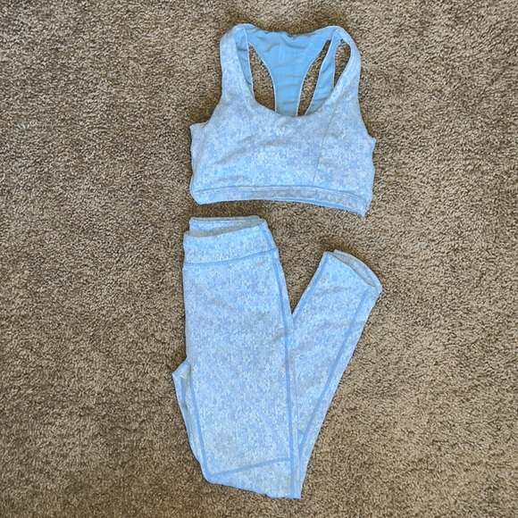 Gymshark Pants & Jumpsuits Two Piece Blue Workout Set Poshmark